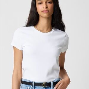 NWT J.Crew White Essential short-sleeve Crewneck Tee Size Large